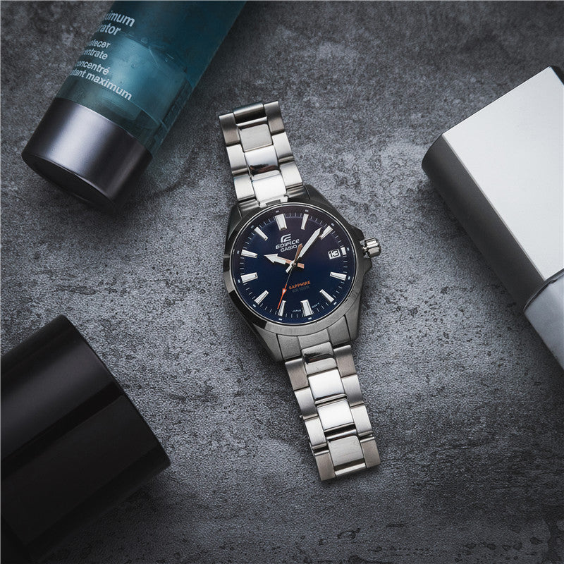 CASIO Waterproof EDIFICE Sapphire Crystal Mens Blue Analog EFB-107D-2AVUPR