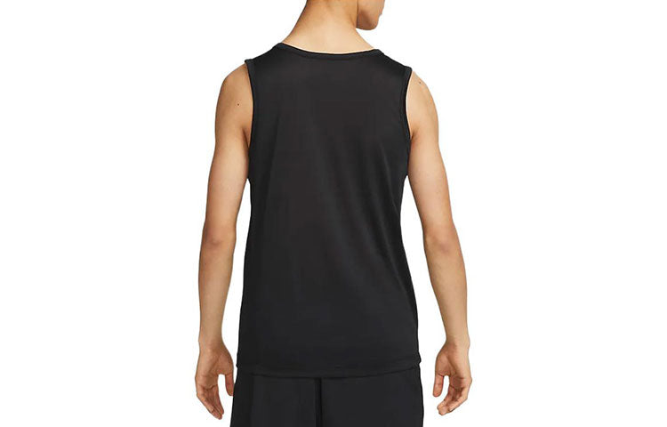 Men's Nike Dri-FIT Alphabet Printing Round Neck Pullover Camisole Black Vest DR7564-010