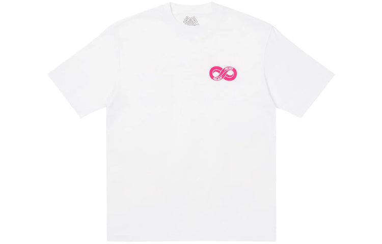 PALACE x INFINITY Crossover Chest Logo Loose Round Neck Short Sleeve Unisex White P20TS039