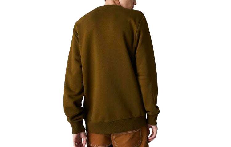 Converse Star Chevron EMB Crew Sweatshirt Asia Sizing 'Olive Green' 10008816-A17