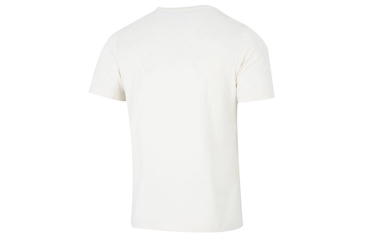 Men's adidas Ss Logo Gfx T Logo Athleisure Casual Sports Round Neck Short Sleeve Creamy White T-Shirt HE7358