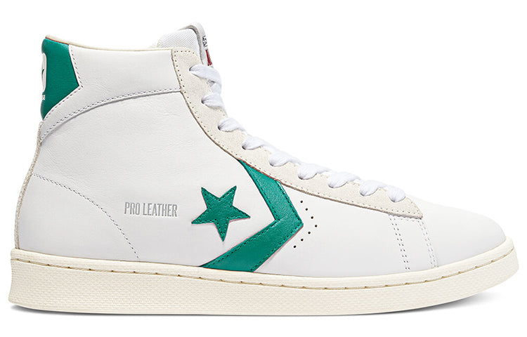 Converse Pro Leather High Top Shoes White/Green 171069C