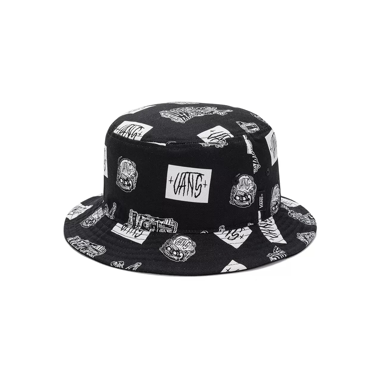 Vans Graphic Printed Bucket Hat 'Black White' VN0A5F47ZHB1