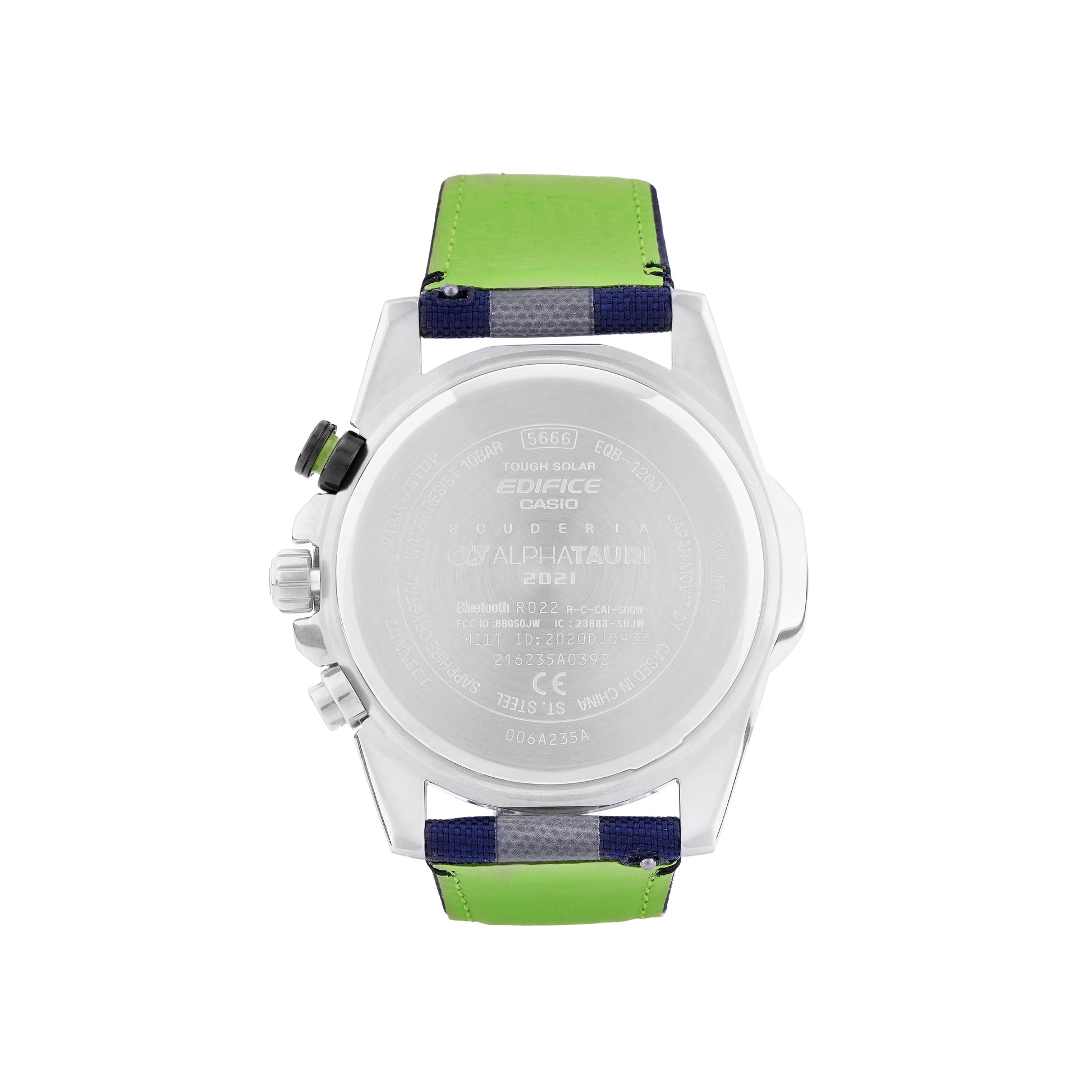 CASIO Waterproof Sports EDIFICE Sapphire Crystal Solar Powered Mens Blue Analog EQB-1200AT