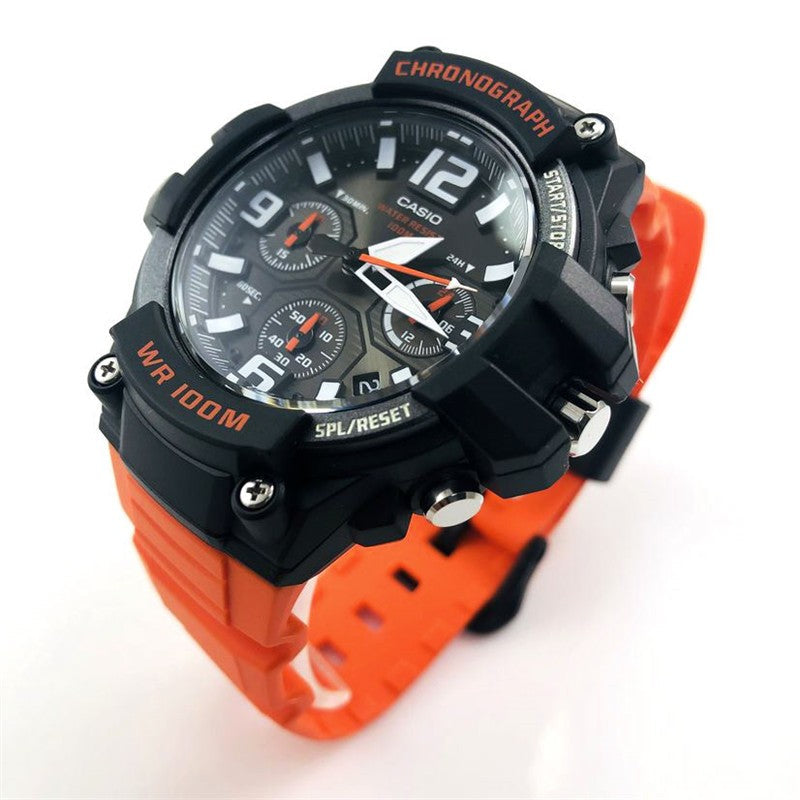 CASIO VINTAGE Series Sports Quartz Waterproof Mens Orange Analog MCW100H-4AV