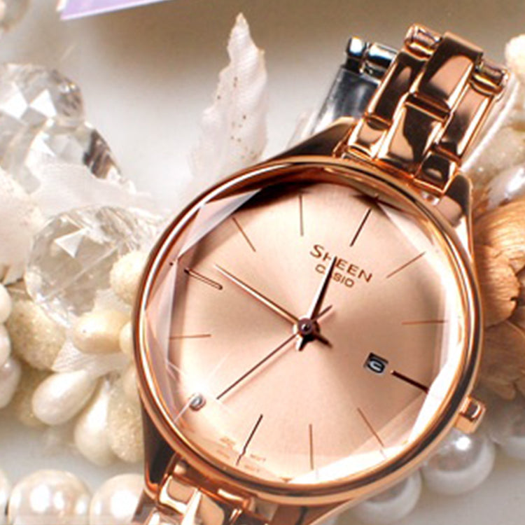Casio Sheen Minimalistic Business Analog Watch 'Rose Gold Pink' SHE-4062PG-4AUPR-PERSON