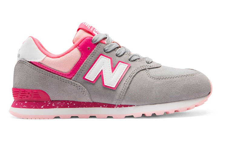 New Balance 574 Kid's Shoes Grey/Pink GC574HB