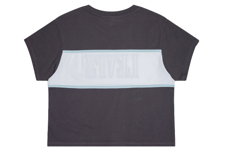 Levis Logo Printing Round Neck Short Sleeve Gray 85498-0001