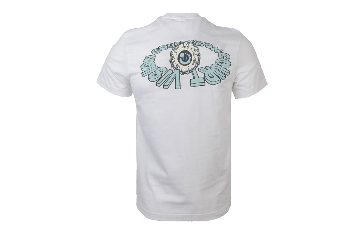 Men's adidas COURT VIZ TEE Round Neck White T-Shirt FM4982