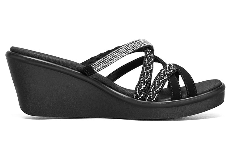 (WMNS) Skecher Rumble On Dreamy Days Sandal Black 119024-BLK