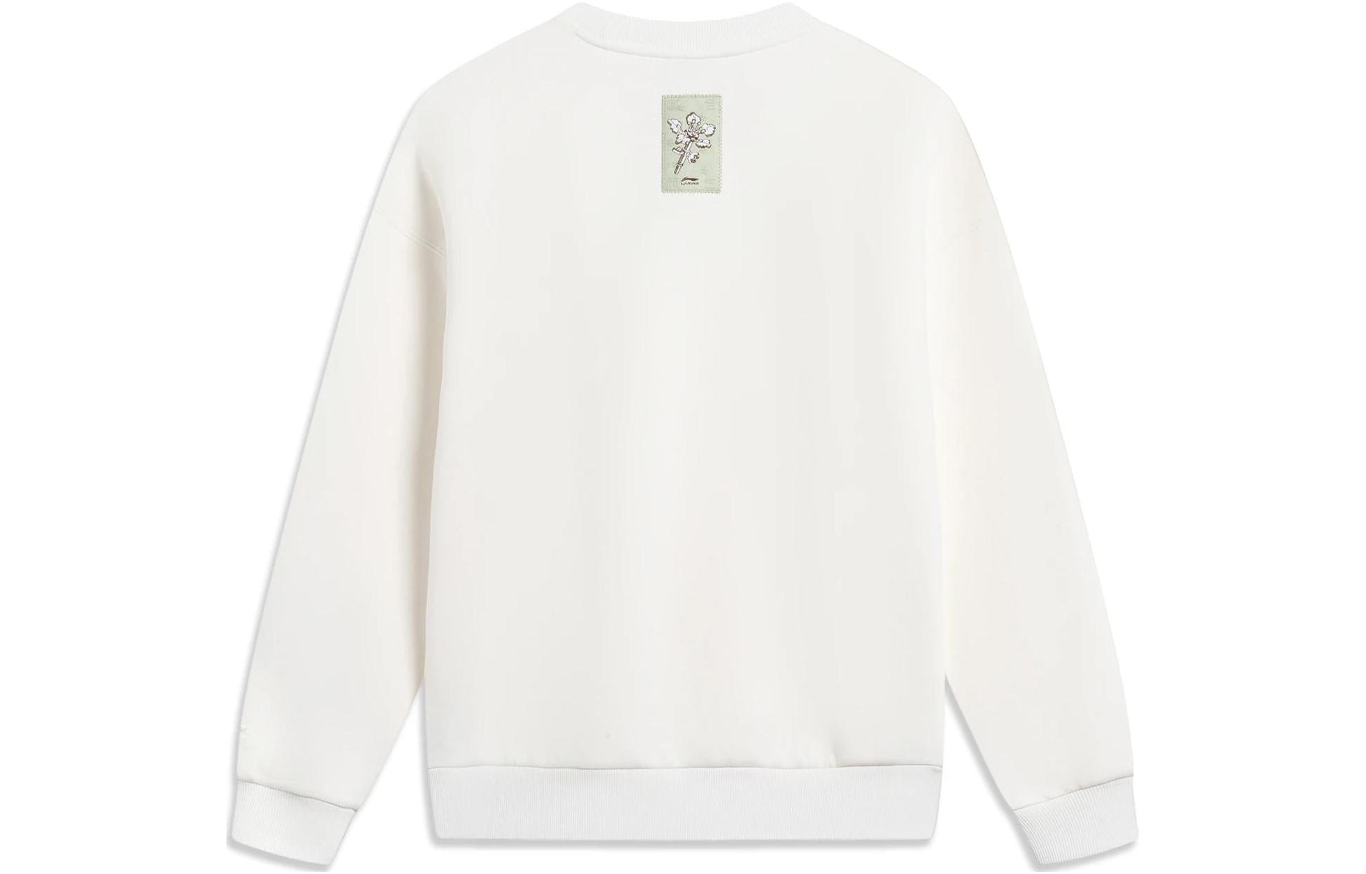 (WMNS) Li-Ning Chinese Culture Floral Graphic Sweatshirt 'White' AWDT760-2