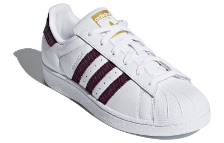 (WMNS) adidas originals Superstar 'White Wine Red' DA9104