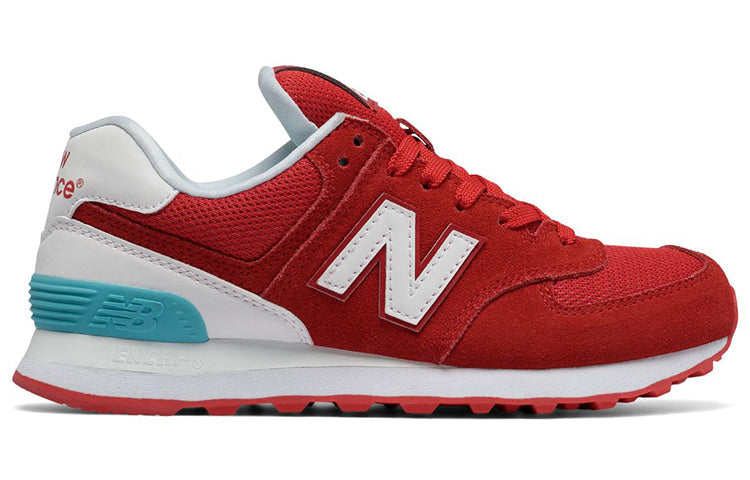 (WMNS) New Balance 574 Series Suede Sneakers Red WL574CNC