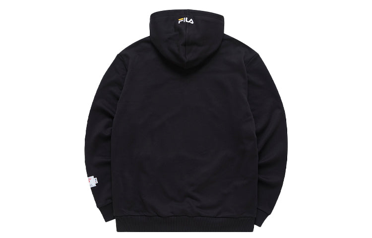 FILA FUSION Athleisure Casual Sports Printing Alphabet Pattern Pullover Black T11M112209F-BK