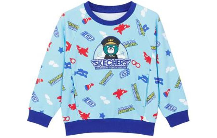 (GS) Skechers Letter Full Print Casual Set 'Blue' L321B040