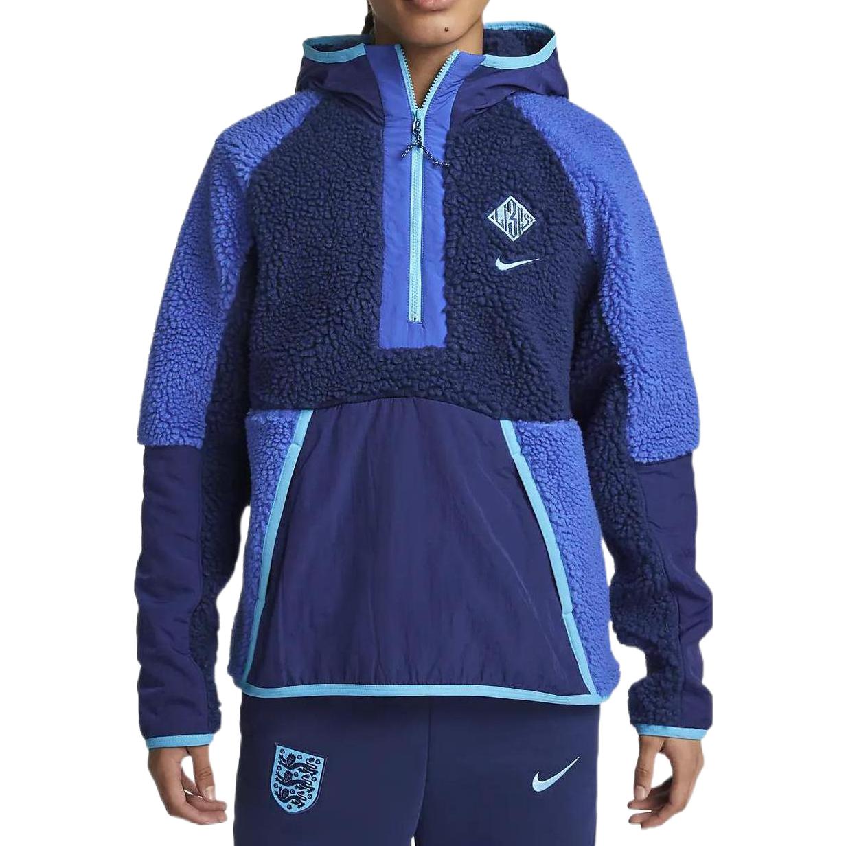 Nike fleece hooded half-zip jacket 'Blue' DH4907-492