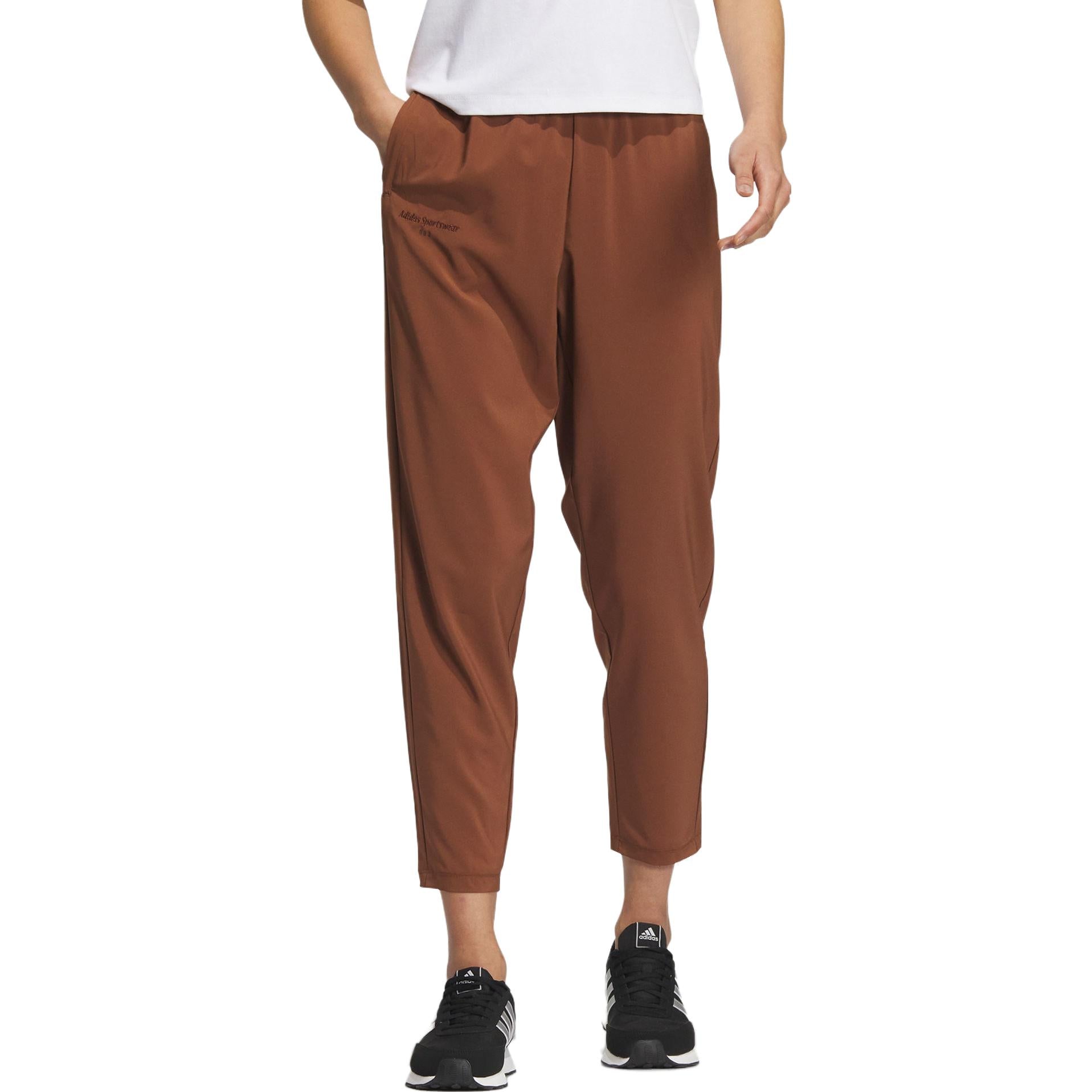 (WMNS) adidas Small Logo Pants 'Brown' IS4942
