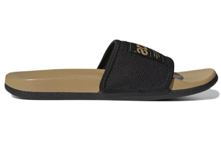 adidas Adilette Comfort Slides 'Black Golden Beige' GW0817