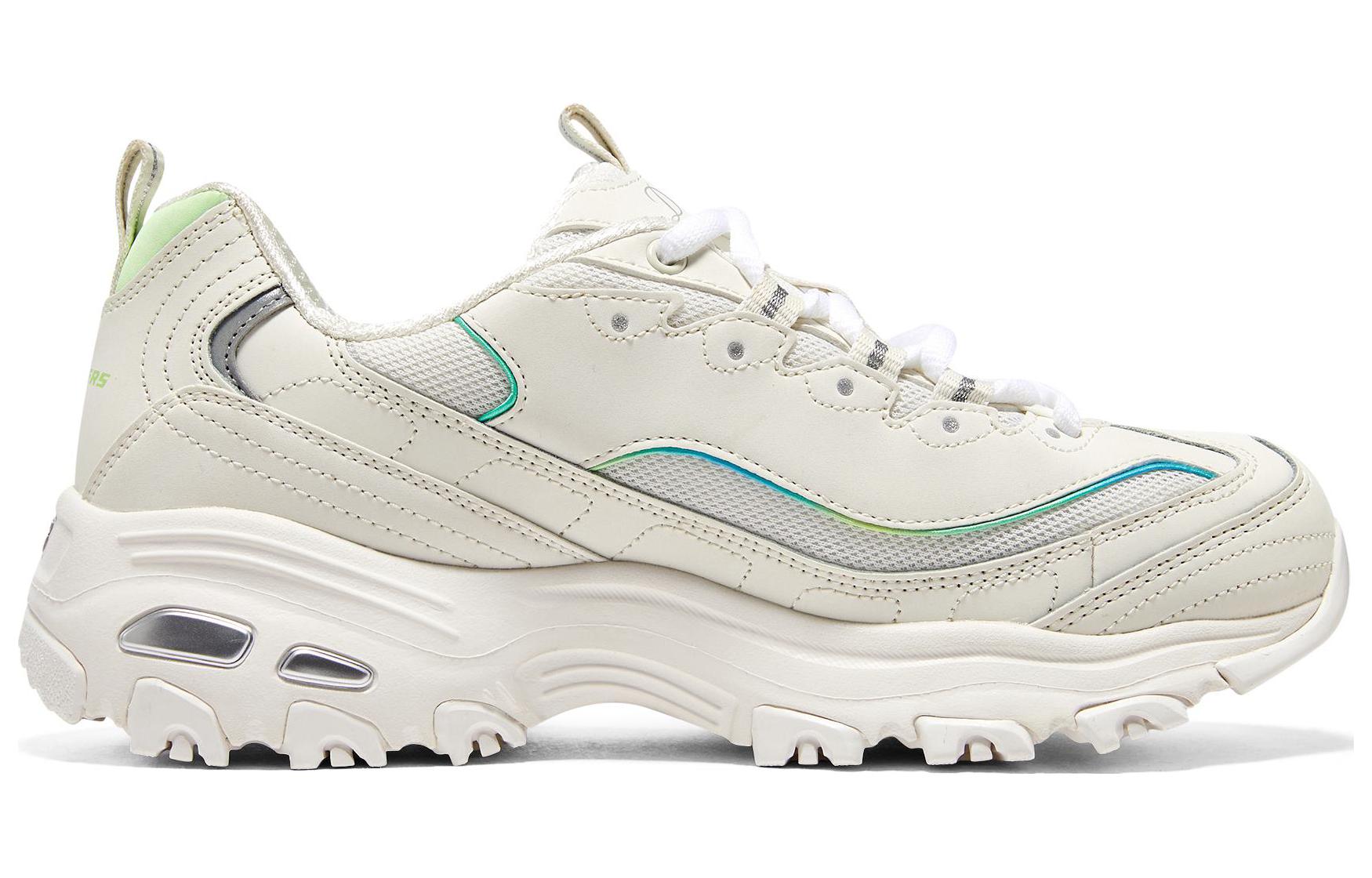 (WMNS) Skechers D'Lites 1.0 Shoes 'Cream White Green' 896187-OWGN