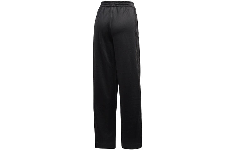 (WMNS) adidas originals Wide Leg Lace Pants Black FM1740