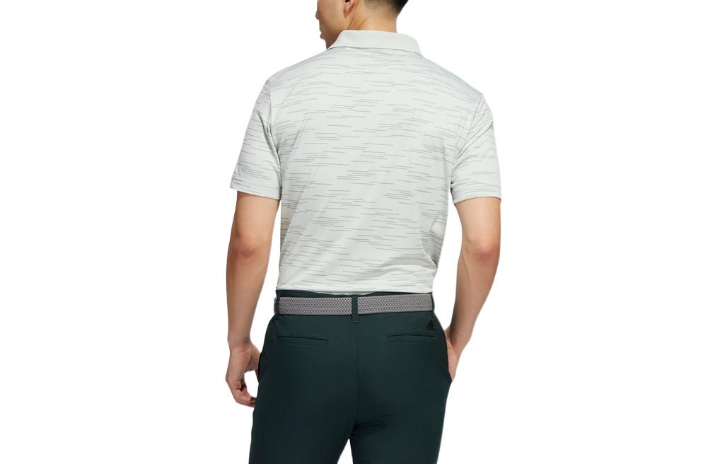 Men's adidas Large Line Detail Short Sleeve Gray Polo Shirt HS9446