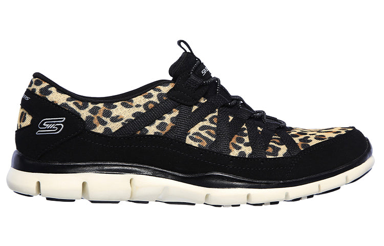 (WMNS) Skechers Gratis Low-Top Running Shoes Black/Brown 104009-LPD