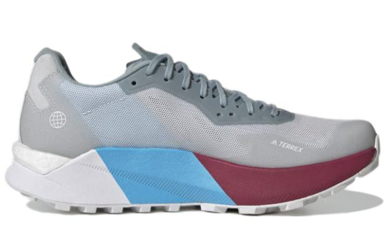 (WMNS) adidas Terrex Agravic Ultra Trail 'Grey Sky Rush Burgundy' GZ9039