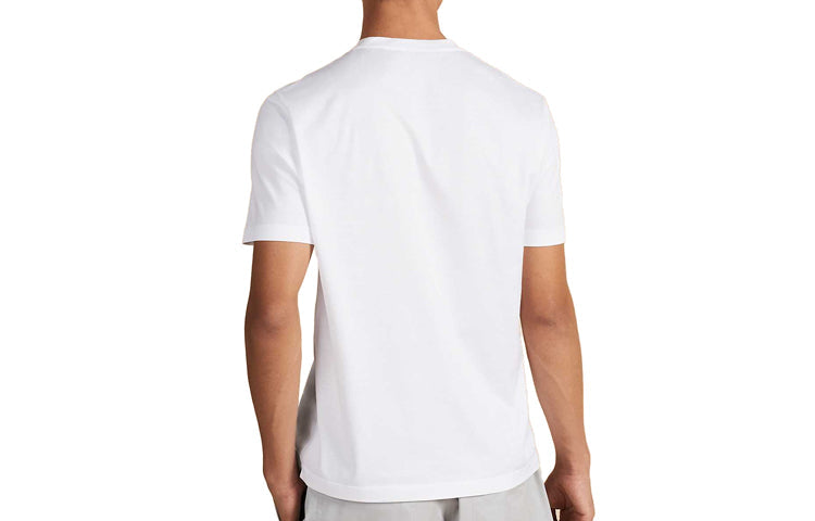 Men's HERMES Odyssee 3D Pattern Printing Short Sleeve White H037731-HA90