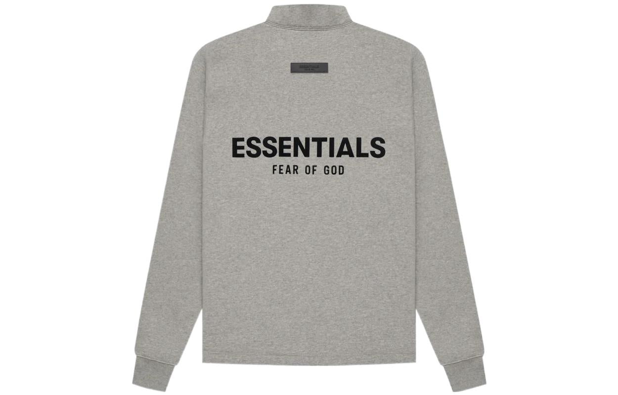 Fear of God Essentials FW22 Core Relaxed Mockneck Dark Oatmeal FOG-FW22-235