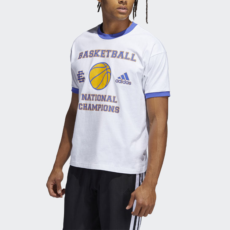 adidas x Eric Emanuel Crossover Ee Smr Tee Basketball Sports Round Neck Short Sleeve White H48543