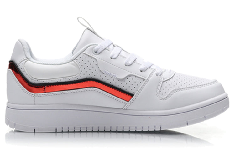 (WMNS) Li-Ning Classic Skateboarding Low 'White Red' AGCP252-3