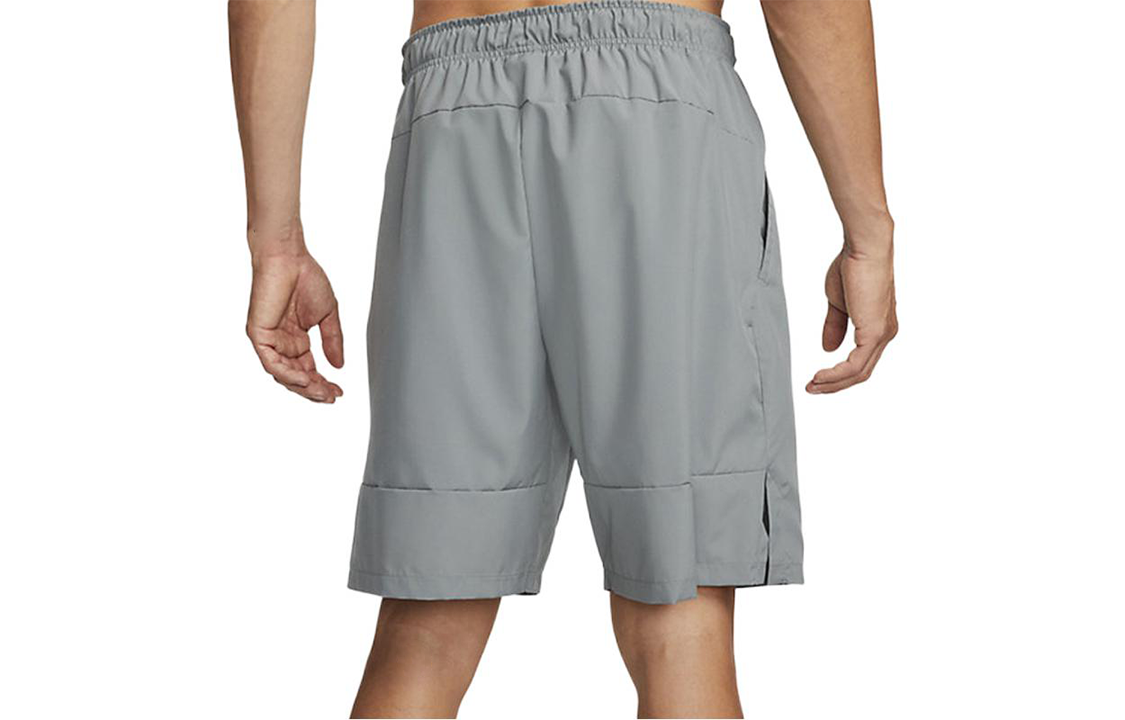 Men's Nike Solid Color Logo Gym Sports Straight Shorts Gray DQ1894-084