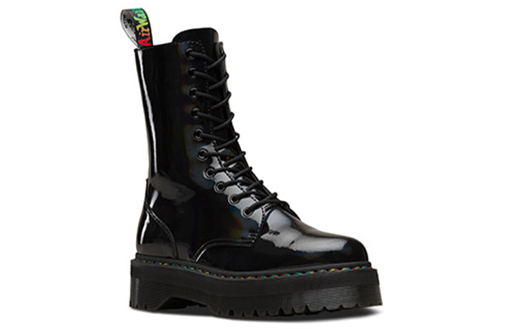 (WMNS) Dr. Martens Jadon Hi Rainbow Black 24668001