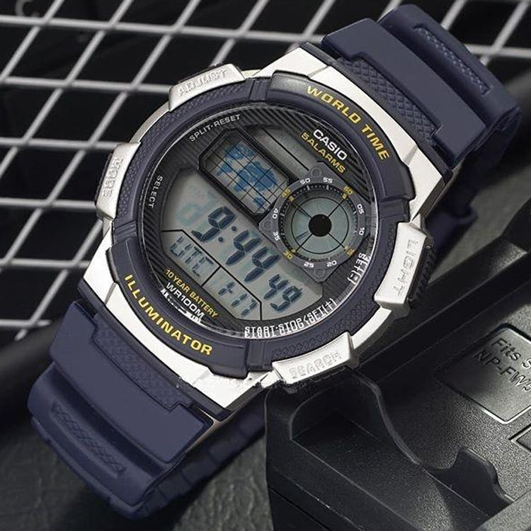 CASIO Waterproof Sports Mens Black Digital AE-1000W-2A