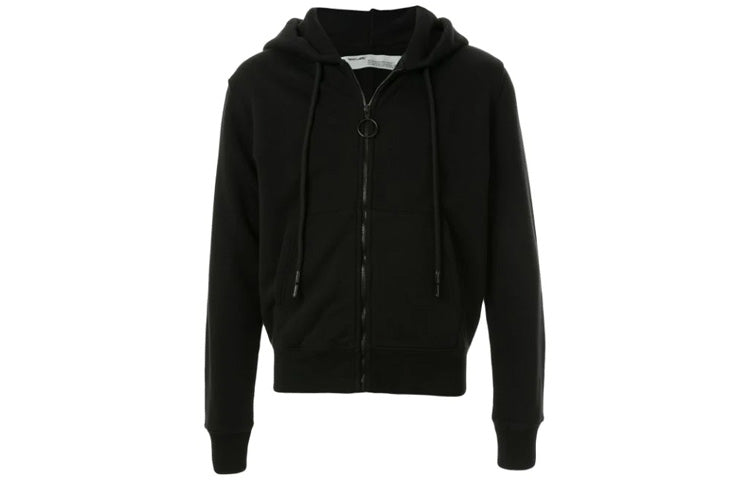 Off-White off Logo Printing Zipper Black OMBE001R20E300041001