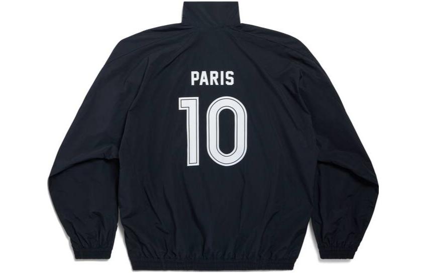 Balenciaga Paris Soccer Tracksuit Jacket 'Black' 780884TPQ381000