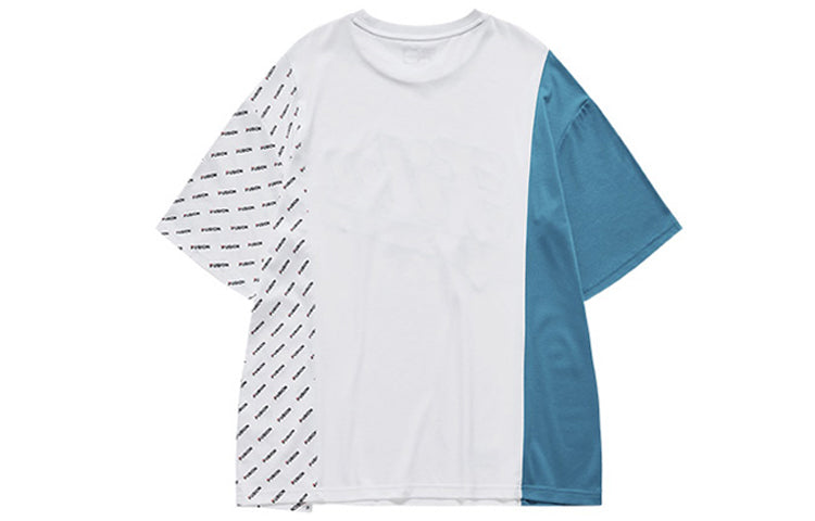 FILA FUSION Contrasting Colors Short Sleeve Unisex White T11M931127F-WT