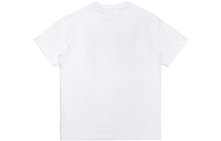 Men's Levis Casual Pure Cotton Round Neck Short Sleeve White 16694-0002