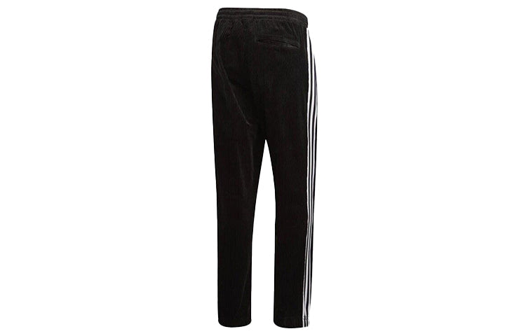 adidas originals Cord BB TP Retro corduroy Stripe Casual Sports Long Pants Black FH8606