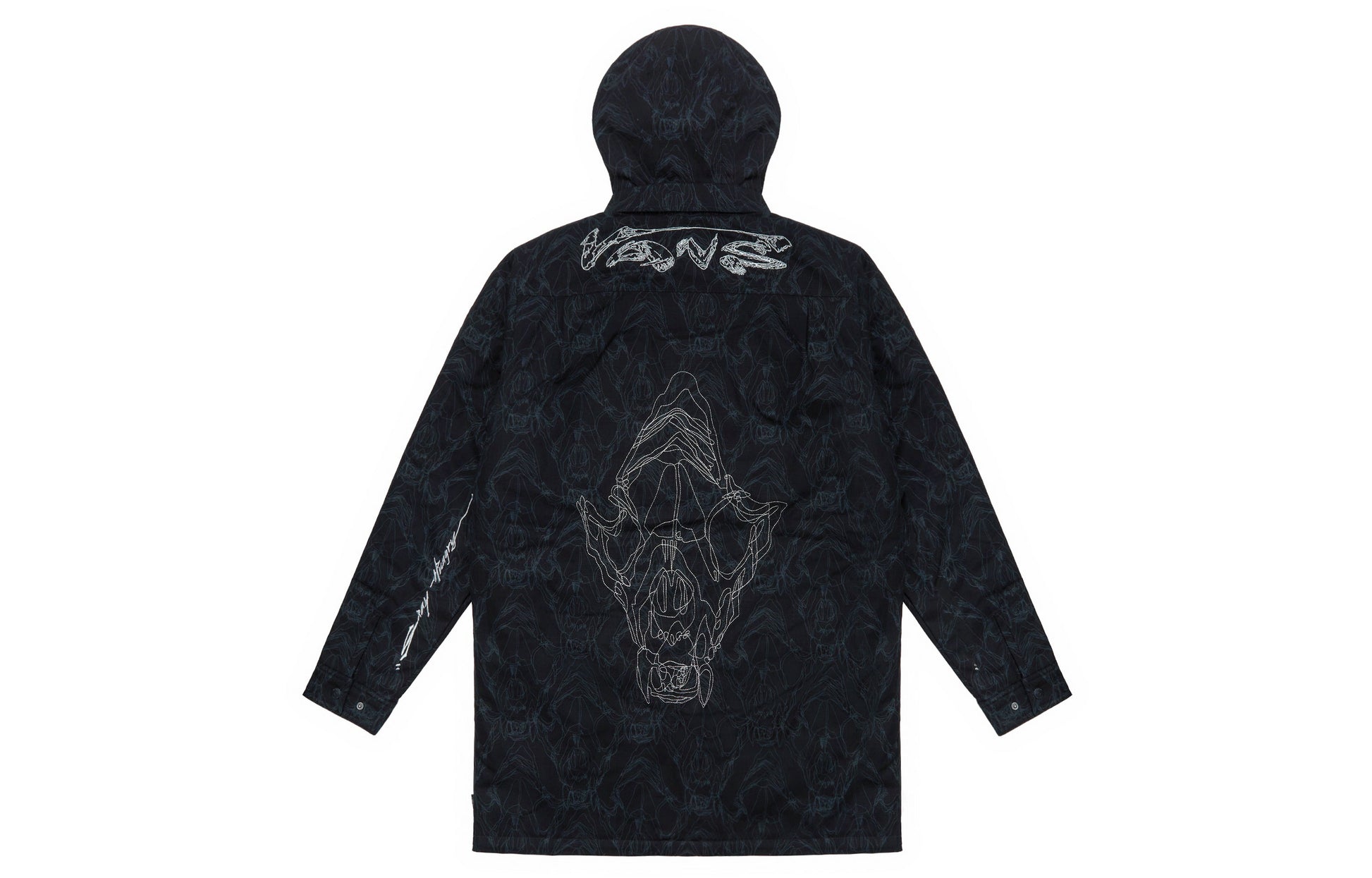 Vans x HuaTunan Unisex Medium And Long Hooded Coat Black VN0A7YI4CQP