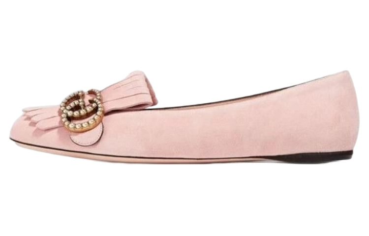 (WMNS) Gucci GG Marmont Crystal Embellished Flats 'Pink' 454299-C2000-5909