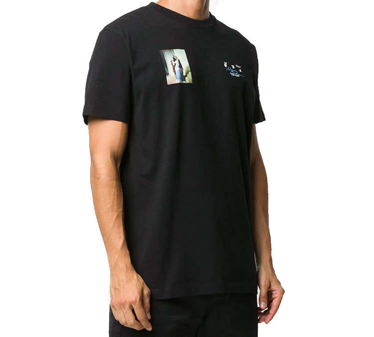 Off-White The Kiss Printing Pattern Short Sleeve Black OMAA027T20JER0351061