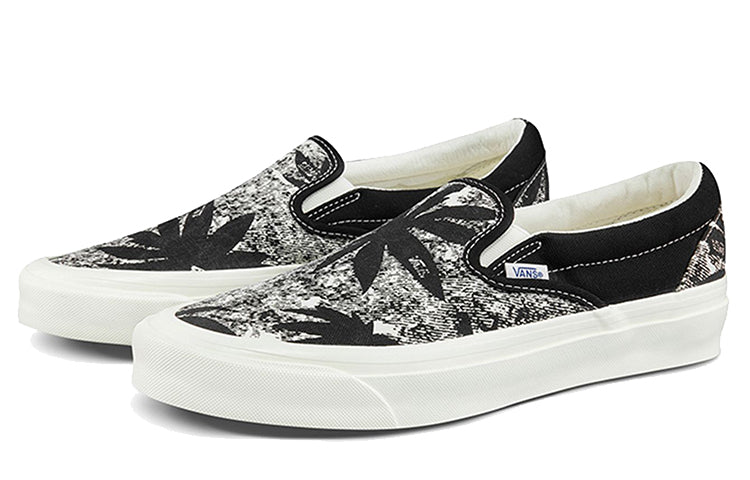 Vans OG Classic Slip-On LX 'Palm Acid Wash Summer Leaf - Black' VN0A45JK4KA