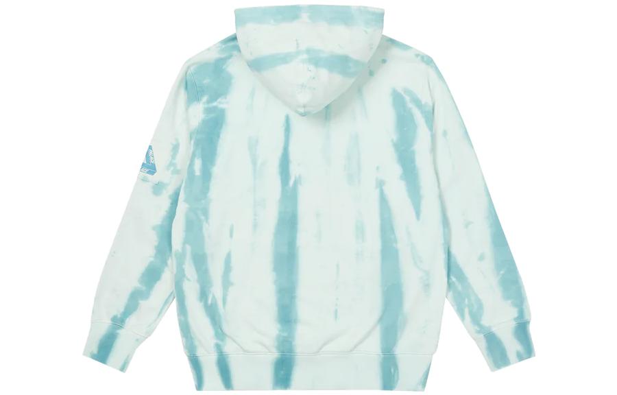 Palace FW22 Zebra Tie Dye Hoodie 'Teal' P22CS089