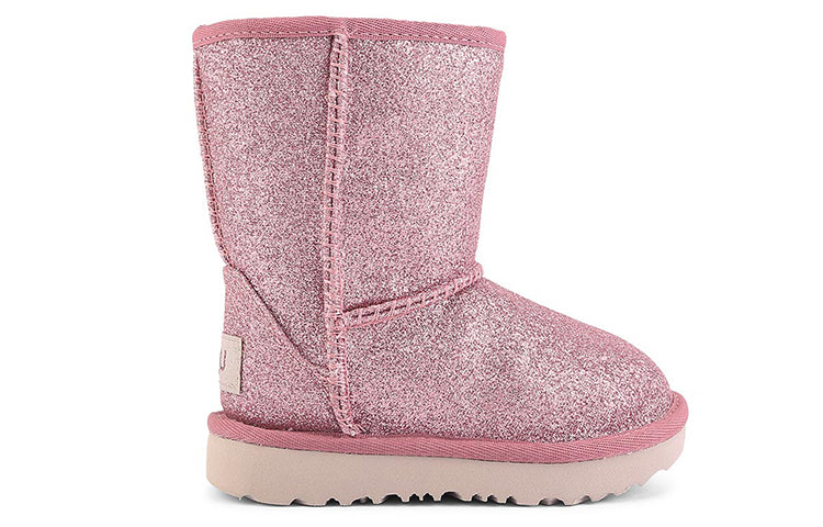 UGG Classic Short II Glitter (Big Kids) Pink 1111852K-PINK