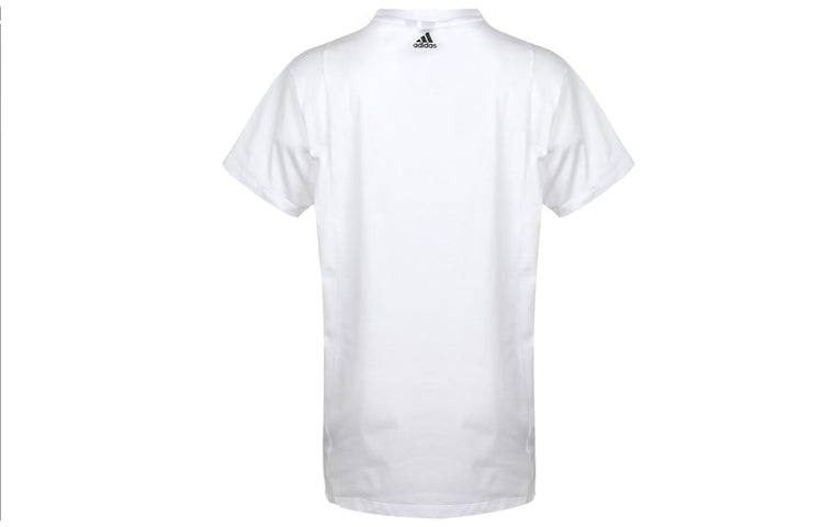 (WMNS) adidas Side Large Alphabet Printing Short Sleeve White DV0750
