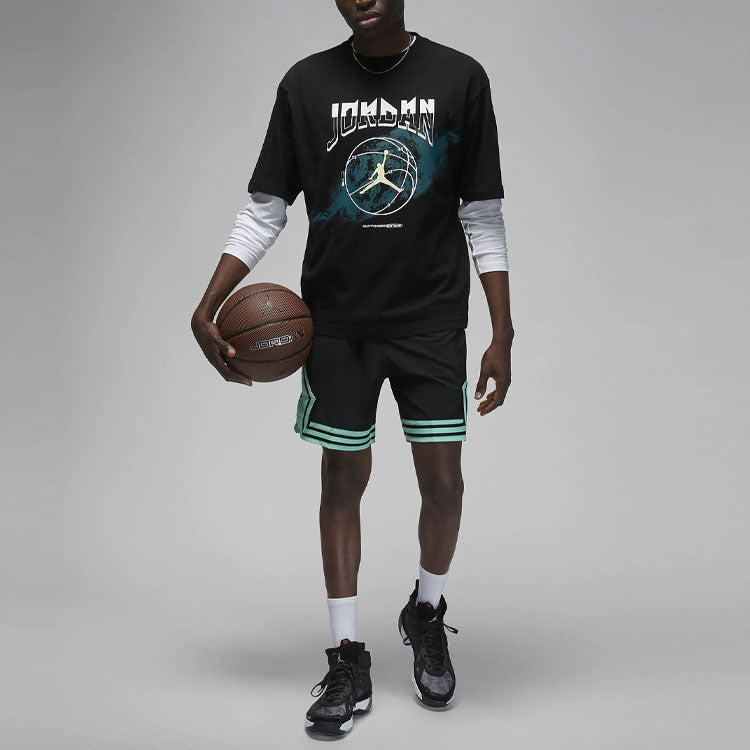 Air Jordan Dri-FIT Sport Woven Diamond Shorts 'Black Green' FB7580-011