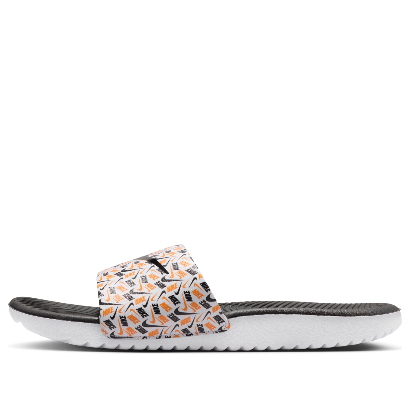 (GS) Nike Kawa Slides 'White Black Total Orange' IR5202-101
