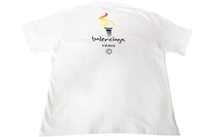Balenciaga Paris Olympics T-Shirt 'White' 612966TIV449040