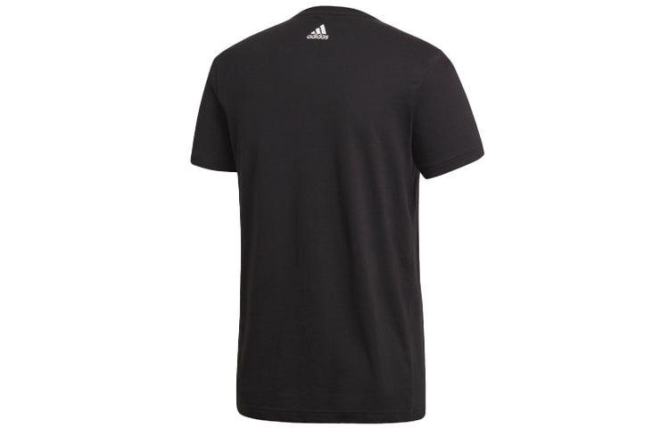 adidas Fading Linear Sports Logo Printing Round Neck Short Sleeve Black CV4502